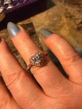 Anillos de boda con forma de corazón y cristal para mujer, sortijas de compromiso de oro rosa para mujer, joyería, accesorios para regalos de fiesta