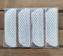 4 Uds coche pegatinas reflectantes para coche Rueda de la puerta de pegatina para cejas Etiqueta de marca de seguridad tiras reflectantes advertencia cinta pegatinas reflectantes
