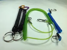 DAGEZI-cuerdas de retención de pesca con mosquetón para acampar, accesorio seguro para bloquear el cable de acero, herramientas de aparejos de pesca, 12-18cm