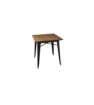 

Matte Black Tolix Wooden Table