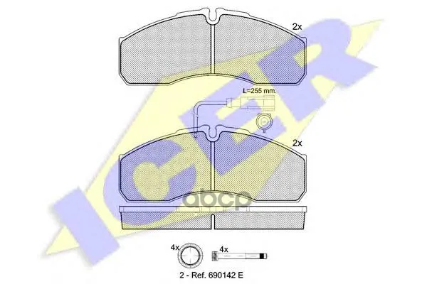 141889_колодки Дисковые П.! Hyundai Xg 25/30/300 2.5i V6/3.0i V6 99 Icer 141889 Icer арт. 141889