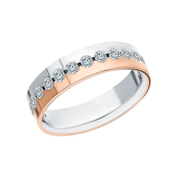 

Gold wedding ring with diamonds sunlight sample 585