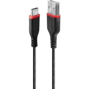 

Charging cord high strength USB LINDY type TO to C, 3A, 1 m