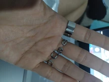 Conjunto de anillos circulares de Metal para mujer, Hiphop/Rock, accesorios de dedo abiertos, anillo de cola de Color plateado, regalo de joyería