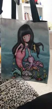 Bolso de diseñador para mujer, bolsa de hombro de lona duradera de alta calidad con estampado de dibujos animados, bolso escolar para chicas