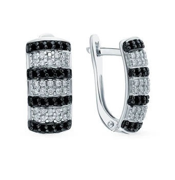 

Silver earrings with cubic zirconia sunlight sample 925