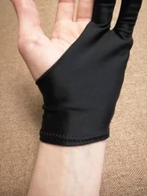 Guante de artista antiincrustante para dibujar, guante de escritura de tableta Digital de pintura de 2 dedos negro para estudiantes de arte amante de las Artes