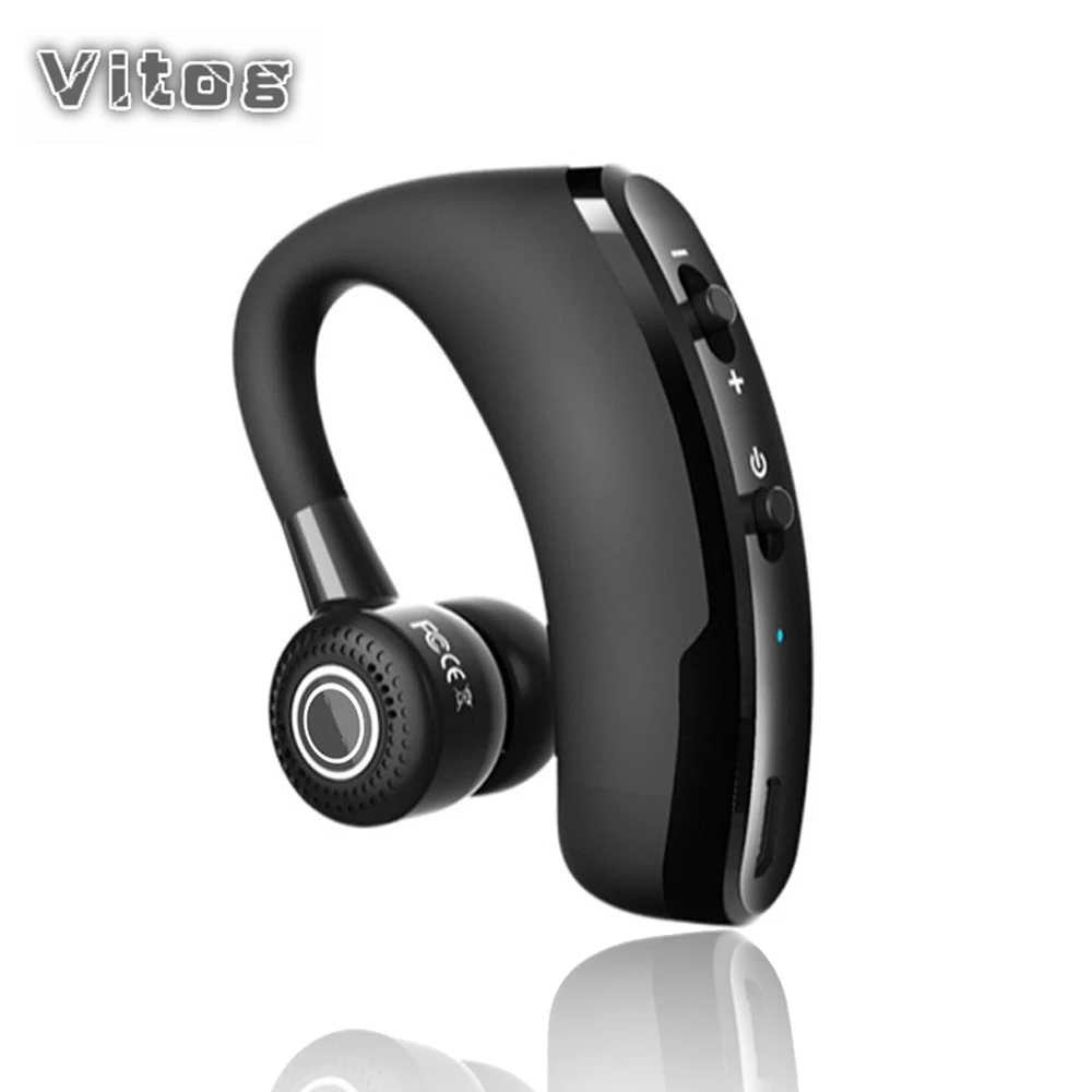 VITOG V9 Wireless Bluetooth Earphone Ear Hooking Headphone Control Button Headsets Noise Cancellation With Mic Handfree Earbuds |