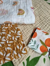 Manta de muselina para bebé, manta de gasa de algodón para recién nacido, pañal de muselina, 120x110cm