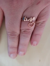 Letdiffery-anillos de doble nombre personalizados para mujer, anillos de boda ajustables de acero inoxidable, regalos de compromiso únicos