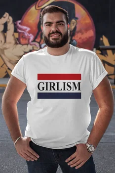 

Angemiel Wear Girlism Flag White Men 'S Cotton Big Size T-Shirt