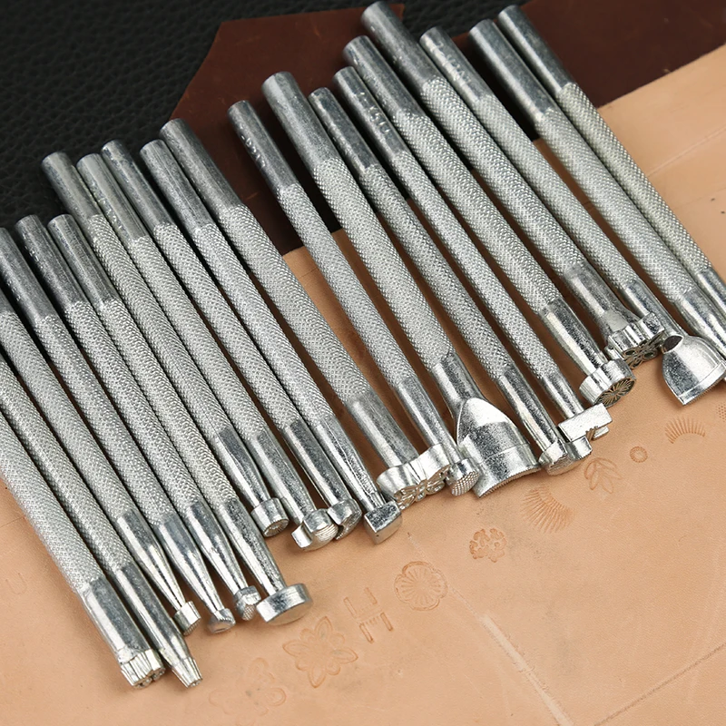 Leather Stamping Tools Handmade Seal Sculpture Metal Leather Processing Saddle Printinting Craft Tool Set