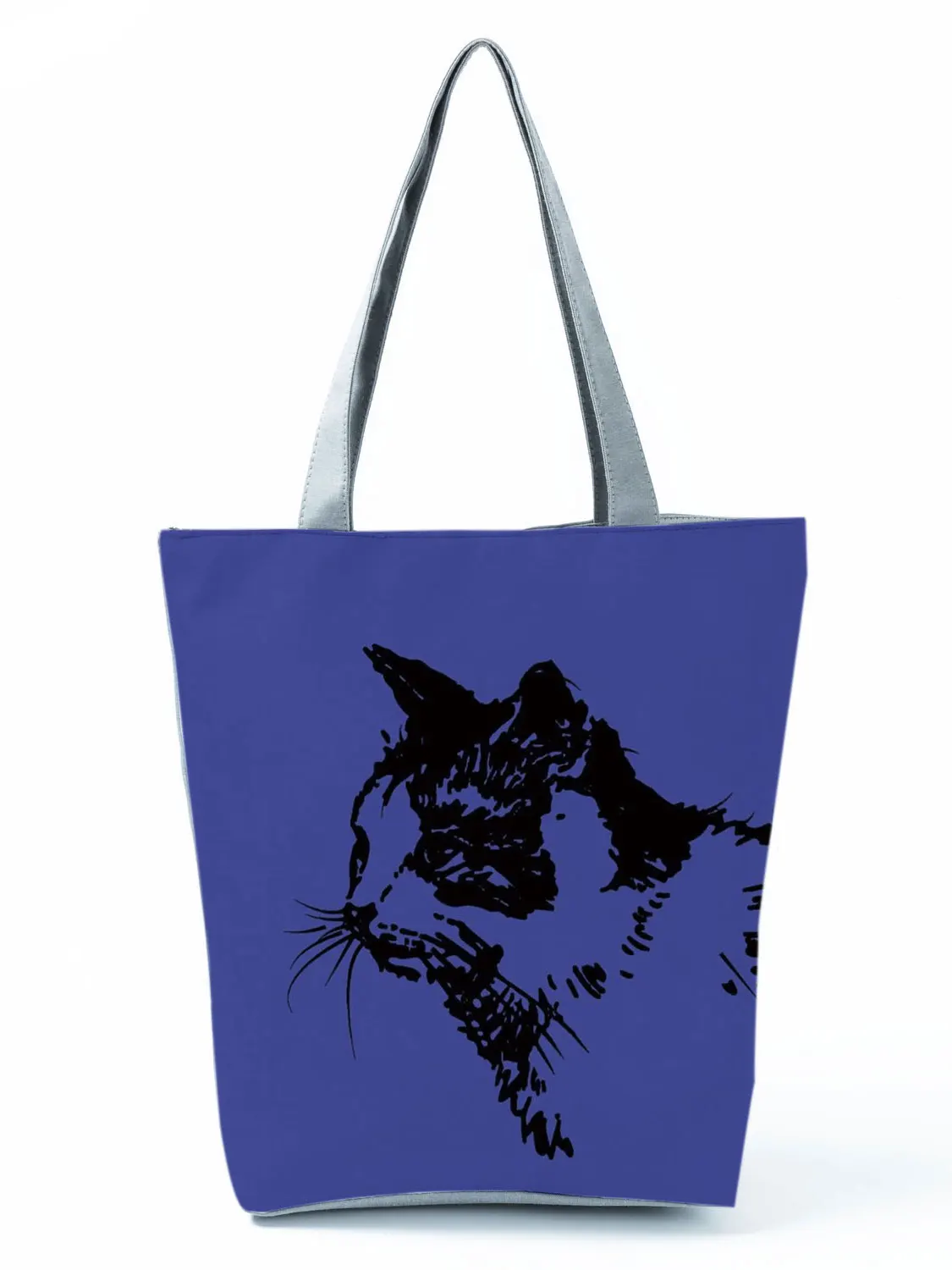2022 Cool Fashion Handbag Female Cats Print 3D Tote Travel Women Shoulder Bag Foldable High Capacity Shopping Bag Custom Pattern 