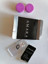 AMARA-lentillas cosméticas, lentillas de colores para ojos, bonitas, serie negra, 1 par