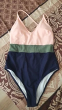 CUPSHE-bañador cruzado de una pieza para mujer, traje de baño con cuello en V, Espalda descubierta, Monokini de retales, ajustable para playa, 2021