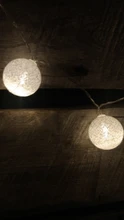 Lights-String Garland Cotton-Ball Led Wedding Party Christmas Outdoordiy Holiday 5M Crib