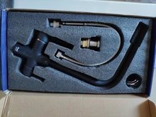 Tap Faucet-Mixer Sink Water-Purification Frap Dual-Handle Black Kitchen Rotation Letter-Design