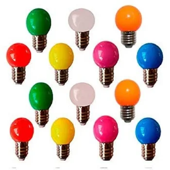 

G45 230V 3W E27 mixed colors 14 PCs LED spherical bulb [energy efficiency class A]