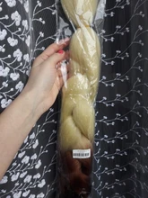 Pelo trenzado sintético 100g 24 pulgadas Single Color degradado verde amarillo Rosa rubia trenza extensión de pelo giro Jumbo MUMUPI