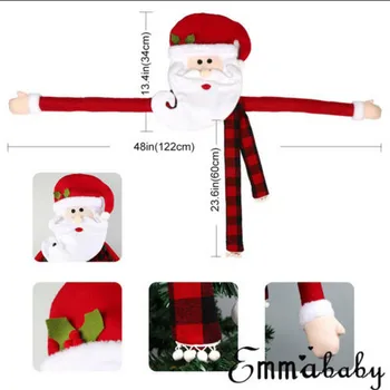 

Santa Snowman Christmas Tree Topper Decoration Holiday Tree Ornament Festival Xmas Snowman Christmas Tree Cover Topper Ornaments
