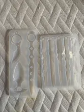 Molde de resina Epoxy para llaveros, accesorio de cristal artesanal, para defensa de los dedos, colgante, llavero, espejo, molde de silicona para Resina