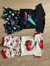Los niños Pijamas de verano establece excavadora niños Pijama estampado Rooter Pijamas niños Pijamas Infantil de Infantis para 2-8Yrs
