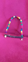Swing-Toy Beads Bird-Supplies Parrots Wooden Perch Hanging Pets Natural for 1PC Colorful