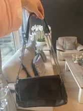 Bandolera de cadena gruesa plegable para mujer, bolso de hombro femenino A la moda, con asa, 2020