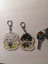 LLavero de Anime Genshin Impact Venti Hutao Zhongli Diluc Xiao Man para mujer, accesorios, bolso colgante, regalos del anillo