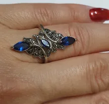 Clásico de moda de anillo de boda azul exquisito anillo de circón para mujer 2020 nueva moda joyería de la boda de regalo de Año Nuevo