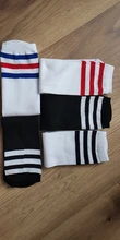 Para niños, hasta la rodilla calcetines para niños y niñas de algodón de rayas de la Escuela Deportiva blanco calcetines | Calcetines niños bebé tubo largo pierna caliente