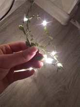 Tiny leaf garland fairy light decor LED Copper Wire string lights for Wedding forest