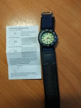 Girando bisel chico de cuarzo relojes de correas de Nylon niños lindo reloj Dial giratorio número árabe