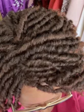 Dreadlock Wig Short Party-Replacement Braided Twist FAVE Curly Brown Heat-Resistant Black
