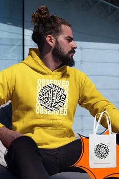 

Angemiel Wear Observed Yellow Men 'S Hooded Sweatshirt Bags Kombin