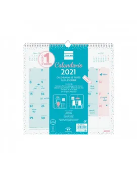 

Annual calendar CAL. CHIC wall ES30X30 2021TURQ.+