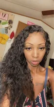 Pelucas frontales de onda profunda para mujeres negras 28 30 pulgadas, cabello humano rizado 13x4 brasileño Remy, peluca con malla Frontal ondulada y húmeda