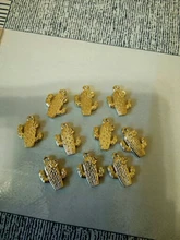 10 Uds. De dijes de Cactus de aleación de Zinc y Metal de tres colores, 15x20mm, aptos para joyería médica, dijes colgantes de plantas