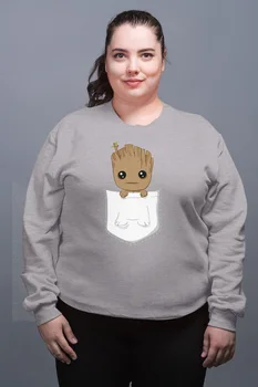 

Angemiel Wear Groot Gray Female Sweatshirt