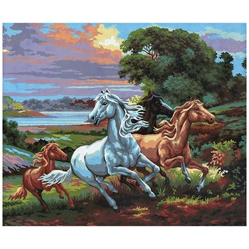 

11516-cda canvas with pattern collection d'art 'galop' 50*60 cm