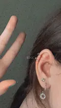 Pendiente de acero inoxidable para mujer, pendiente de Clip para oreja, sin piercing, para cartílago, Punk Rock, 1 unidad