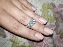 Conjunto de anillos de boda de lujo para mujer, joyería rellena de Color plateado, de compromiso, de piedra CZ, Color blanco