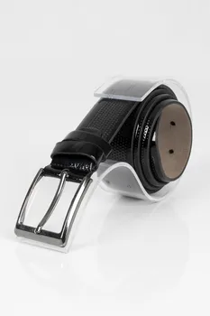 

DeepSEA Men Black Sport Pattern Leather Belt Thick Buckle Patent Leather Pants Belt Bright Business Casual 4,5 cm 2004583