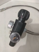 Refill-Adapter Charging-Valve Air-Filling-Station M18x1.5 400bar with 6000psi-Gauge 50cm