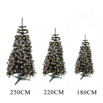 

New New Year artificial Christmas tree fir pine Elite Gold with cones PVC 150/180/220/250 cm