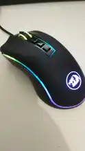 Redragon-ratón COBRA M711 RGB Ratón de juegos con cable USB, periférico ergonómico programable con 9 botones, 10000 DPI, para ordenador y PC