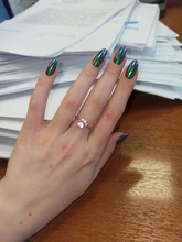 Anillo ajustable con apertura de anillos de Color dorado para mujer, con diseño de garra de gato y pata de oso, boda romántica, cristal Rosa CZ, regalos de amor, joyería