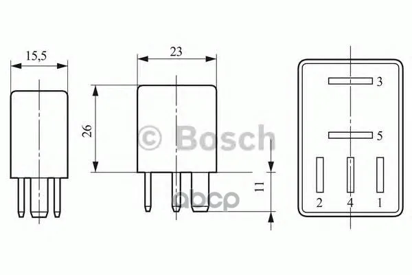 Реле Универсальное 12в 30/10а Микро Bosch арт. 0332201107