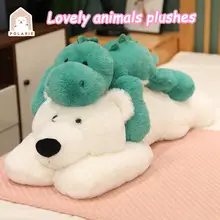 

POLARIE Kawaii pillow doll soft dinosaur animal piggy Husky pillow cartoon bed sofa cushion children's toy birthday gift