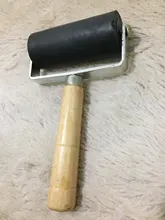 Rodillo de goma con mango de madera, herramienta de estampado de tinta artística, accesorios hechos a mano, práctico, 6cm